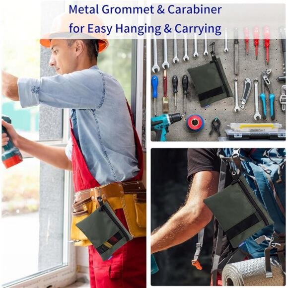 Tool Bags, 3-Pack Water Resistant Utility Zipper Organizer Pouch, 900D Nylon - Picture 5 of 7